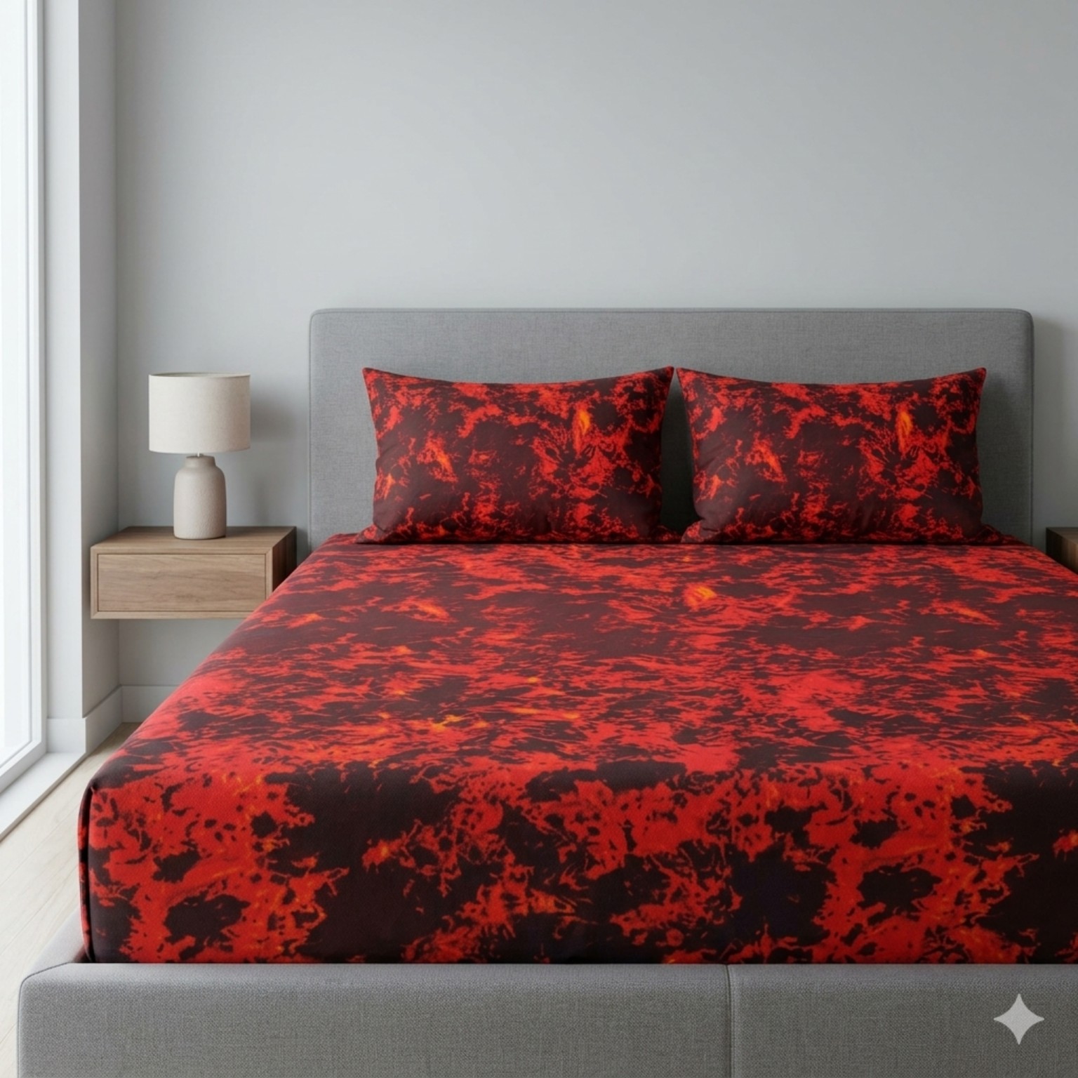 UE-IFR-08 Inferno Rush bedsheet and pillowcase design in Sri Lanka by Priyanthi Multi Stores